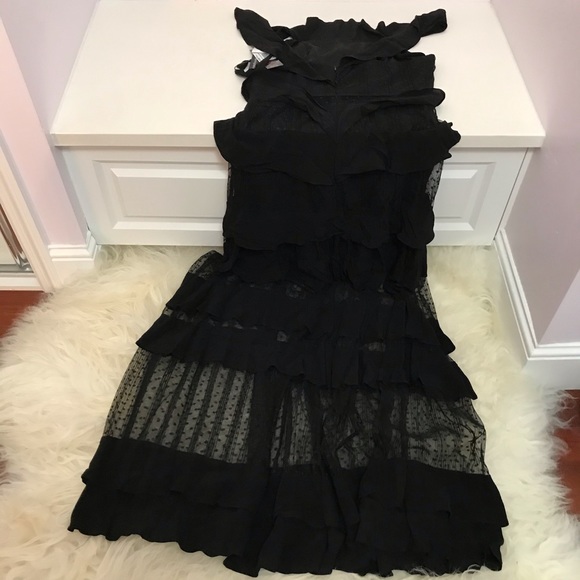 AQUA WOMENS MESH SPECIAL OCCASION EVENING DRESS - Picture 6 of 6